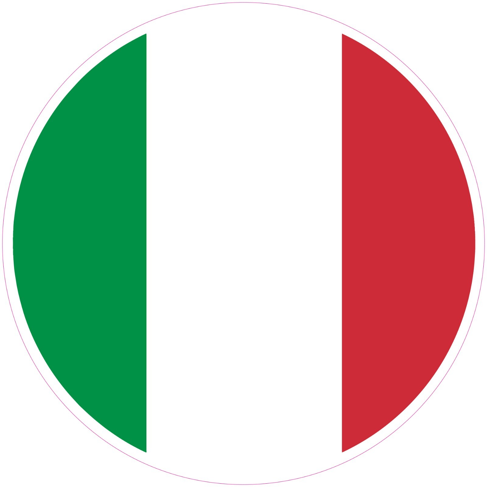 Italy Round Country Flag Vinyl Decal Sticker Car Truck Bumper Laptop Mug