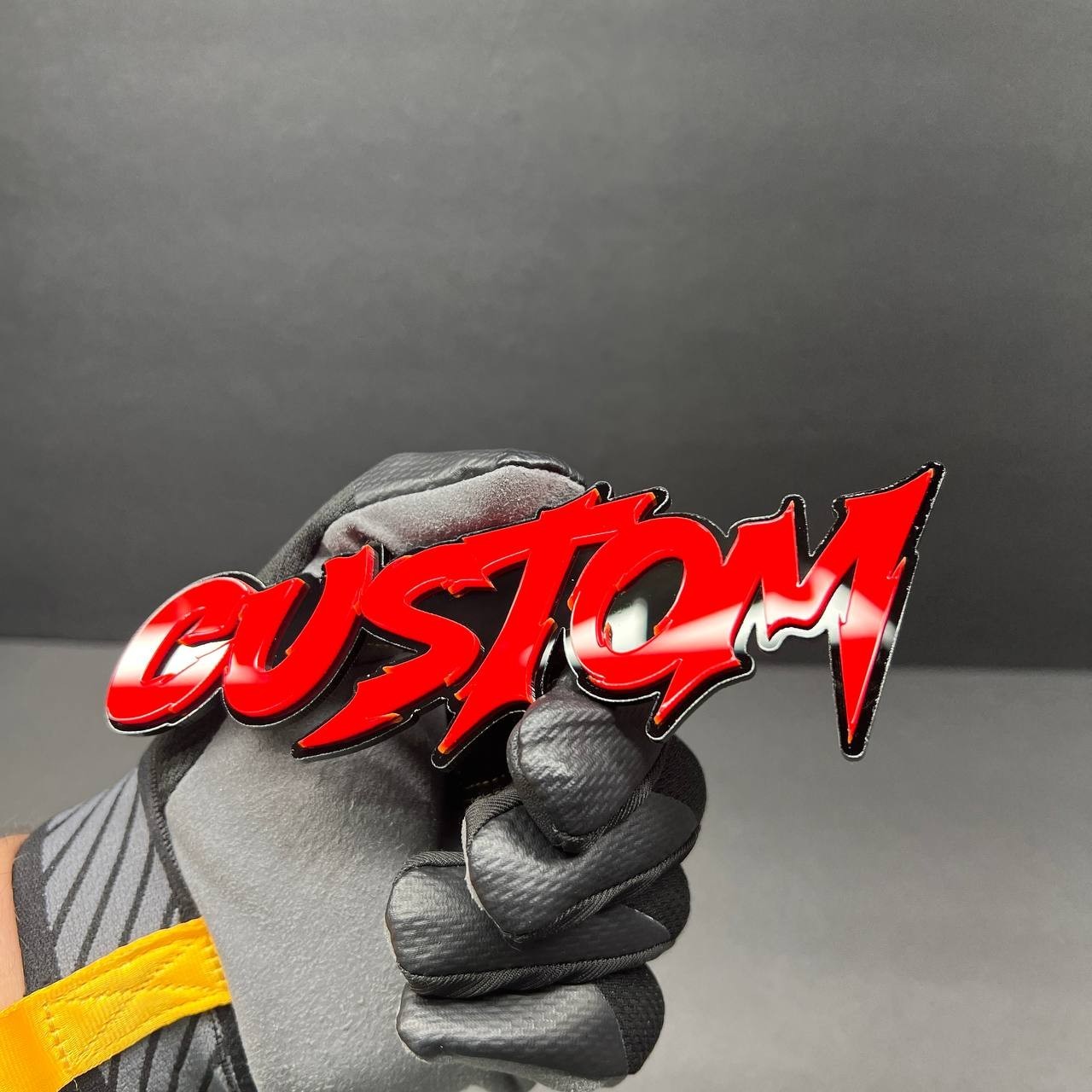 Custom Text 3D Acrylic Emblem Car Badge Multicolor Personalized Name-Logo