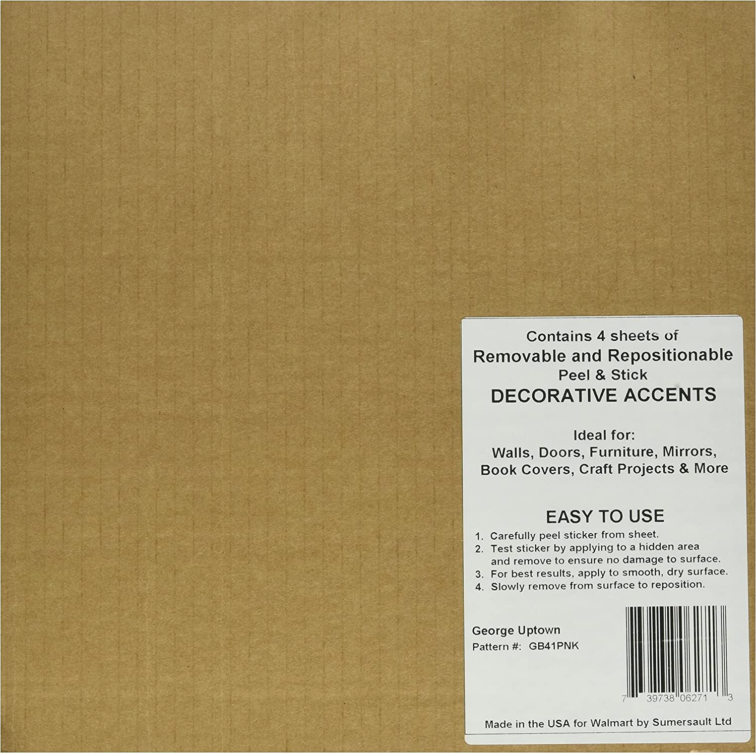 George Uptown Peel & Stick Decorative Accents 11-Inch x 11-Inch Spheres Pink