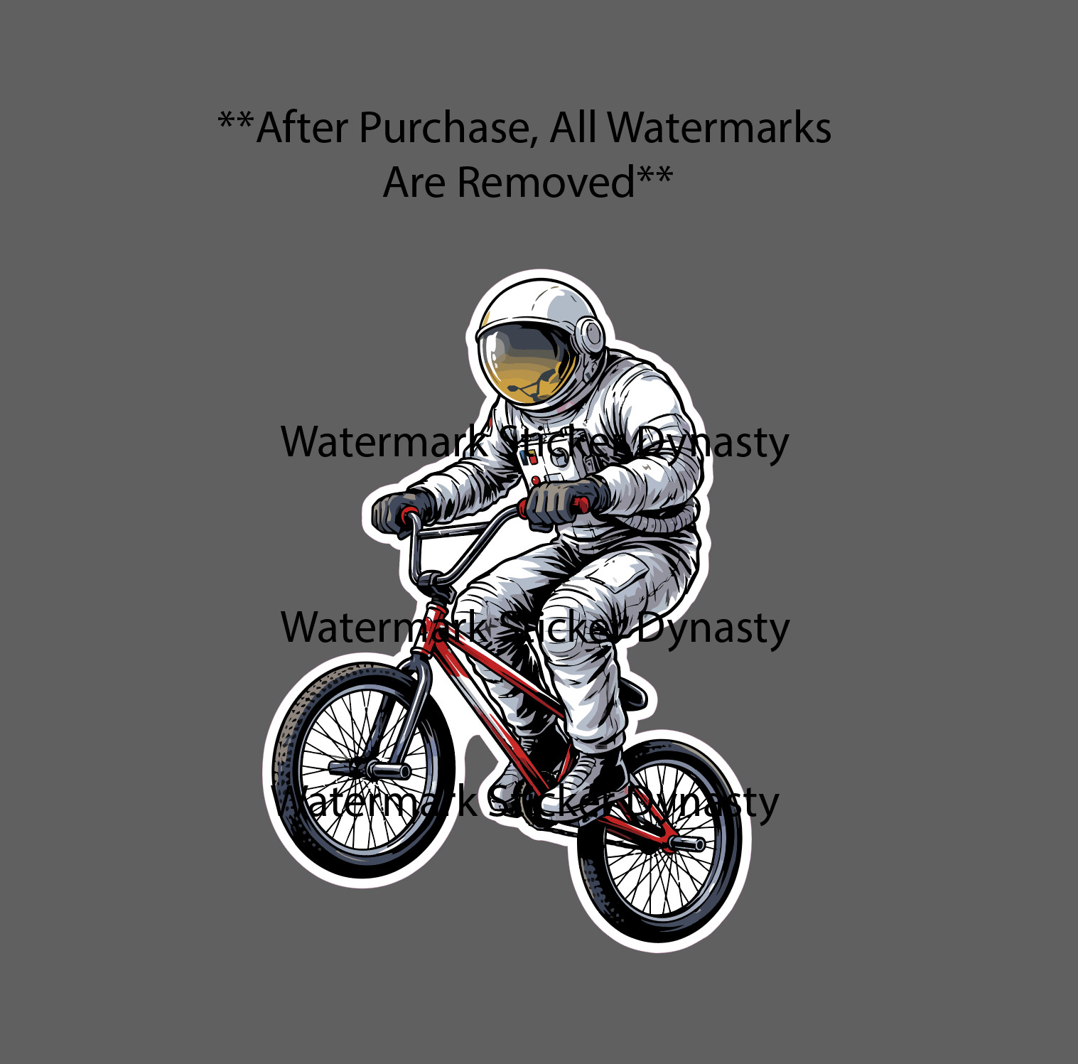 Astronaut Bike Sticker Waterproof Decal Space Galaxy Travel Abstract Gift NEW