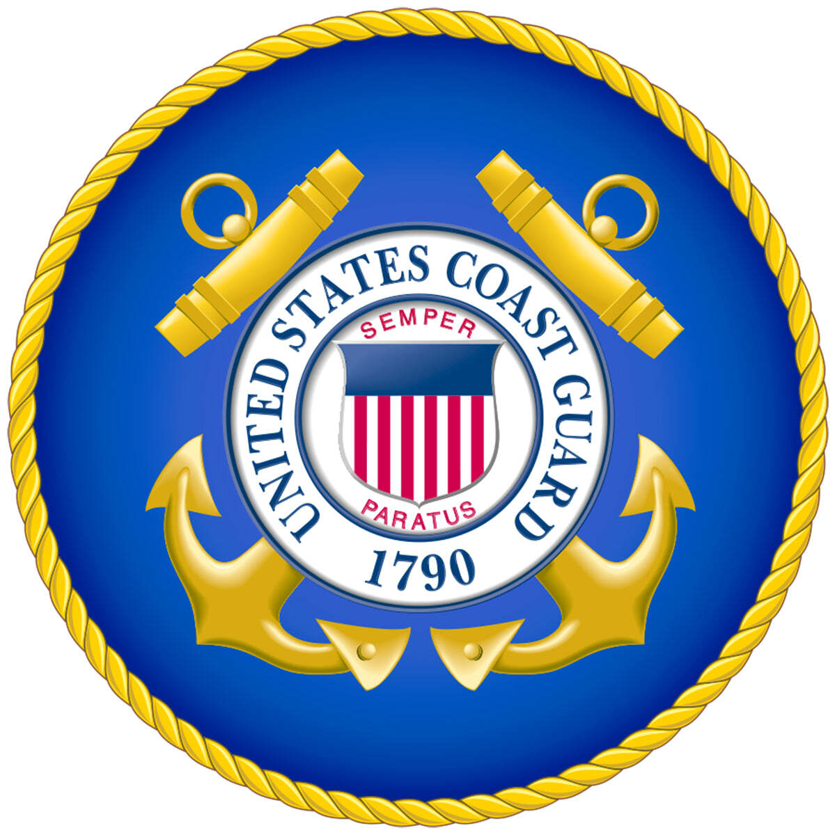 United States Military Coast Guard Emblem Vinyl Decal 3 inches wide
