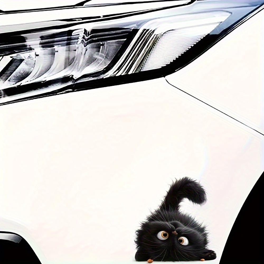 Charming Long-Lasting High-Quality Laptop-Friendly 2-Pack Cute Black Cat Sticker