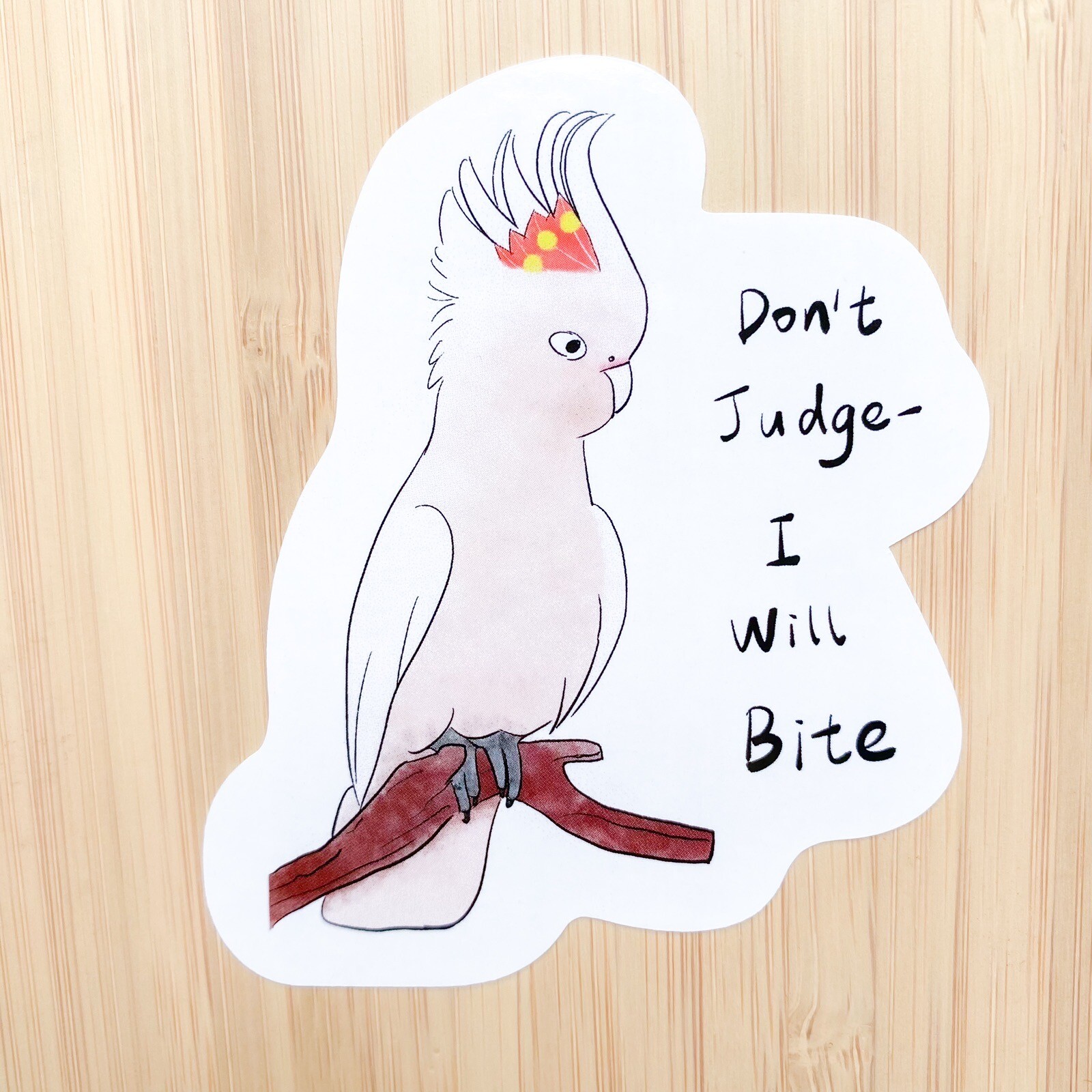 Pink Cockatoo Parrot Sticker Major Mitchell’s Cockatoo Leadbeater’s Cockatoo