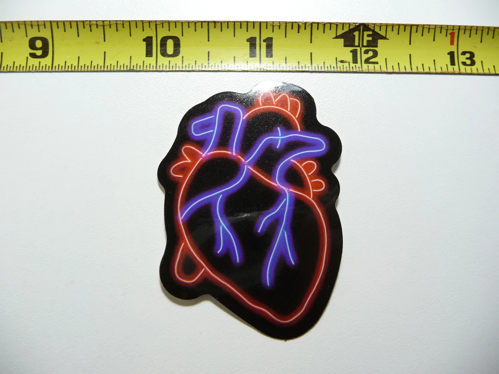 NEON SMALL STICKER DECAL HEART BLOOD PUMP LAPTOP FUNNY DECORATION