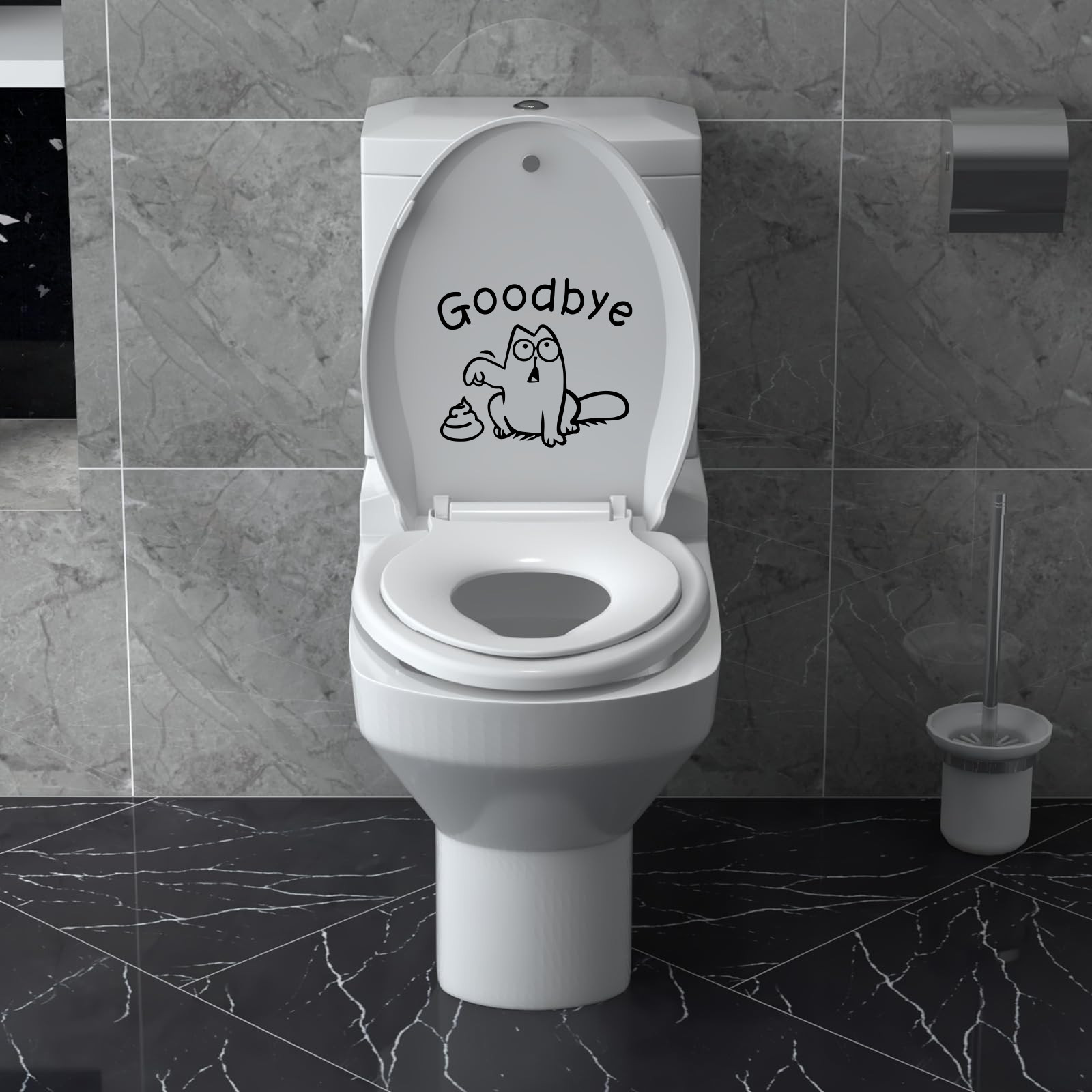 Goodbye Toilet Decal Sticker – Fun Bathroom Decor for Easy Home Makeover – 2402