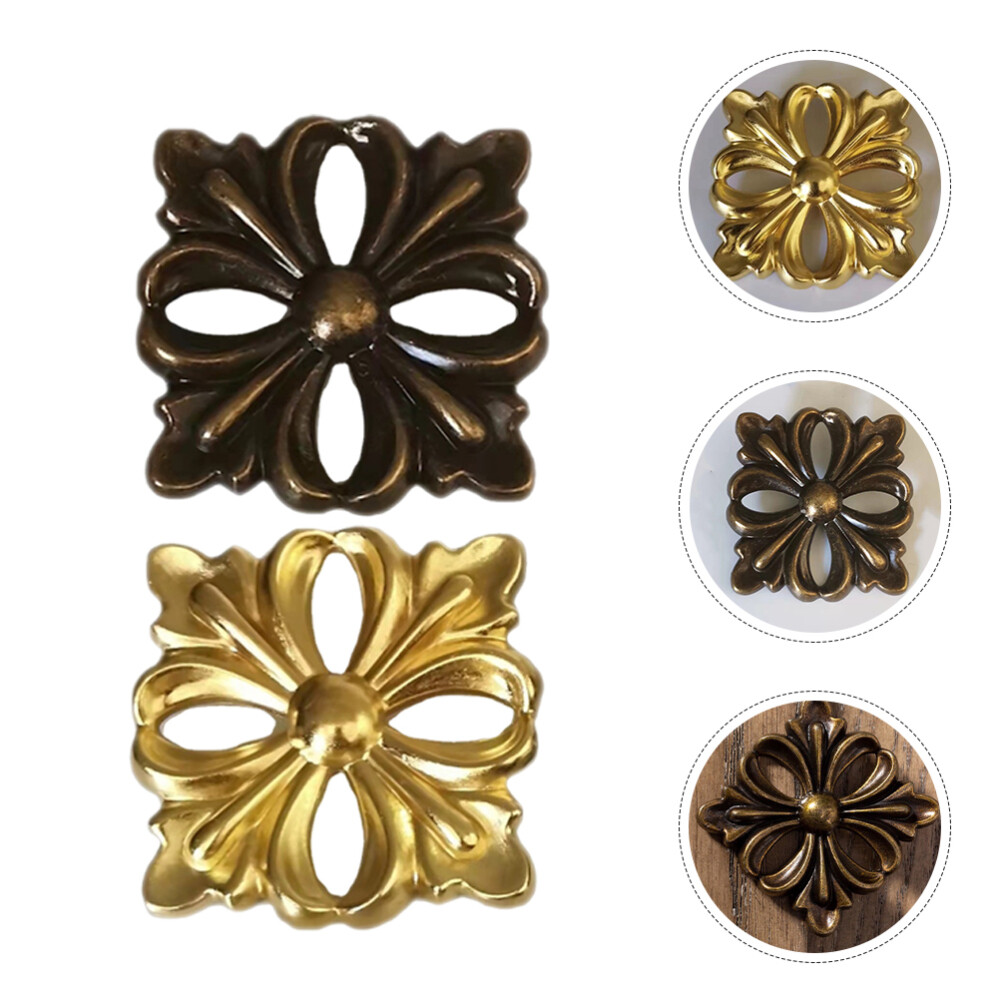 4Pcs Furniture Appliques Cabinet Door Zinc Alloy Appliques Furniture Decors