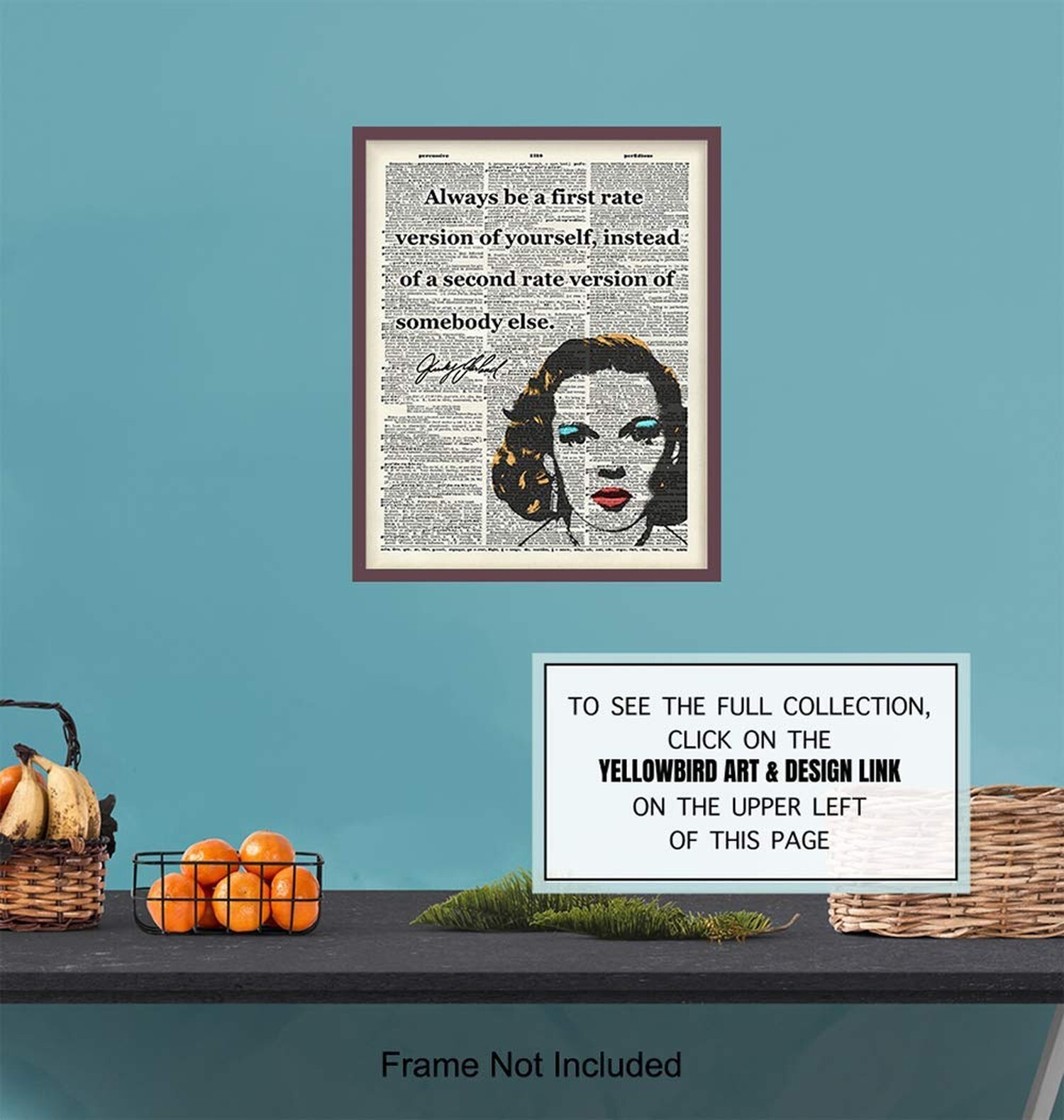 Judy Garland Inspirational Quote Upcycled Dictionary Wall Art Poster Print – …