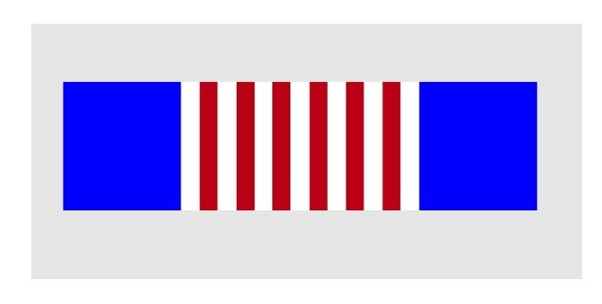 Army Soldier's Medal Ribbon – Heroism Vinyl Decal Sticker 4.0" x 1.0"
