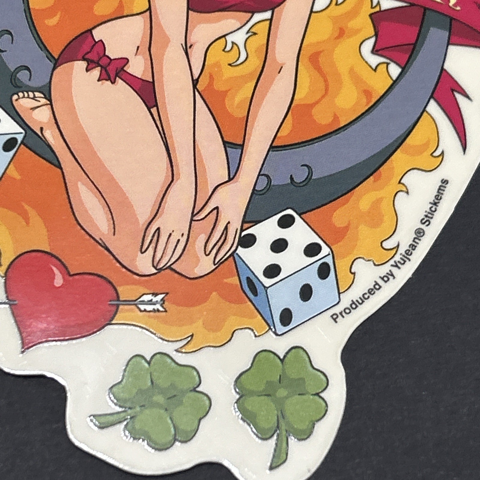 3 Yujean Lady Luck Horseshoe Pinup, Man’s Ruin, Surfer Bikini Girl Sticker New