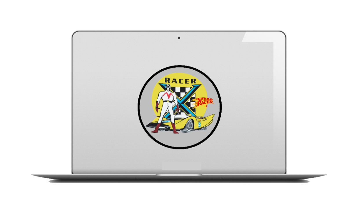 Speed Racer (Racer X Gray) – 4" Vinyl Decal Car Truck Window Laptop Cooler Bar