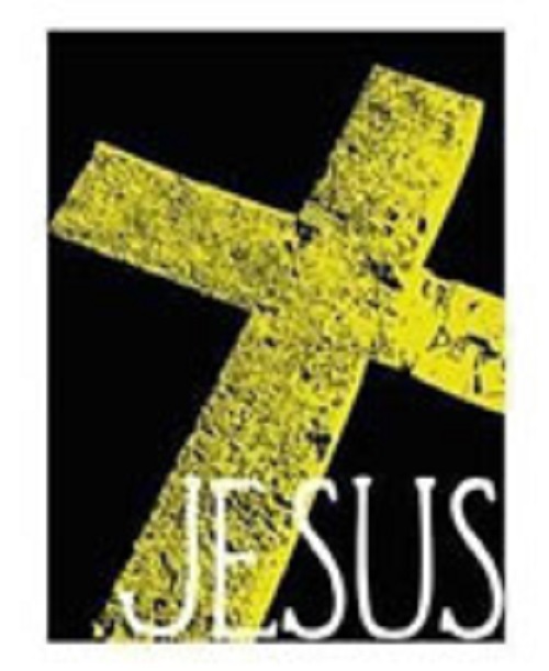 JESUS STONE CROSS 3.75" x 5.75" decal sticker (126) Christian (#115)