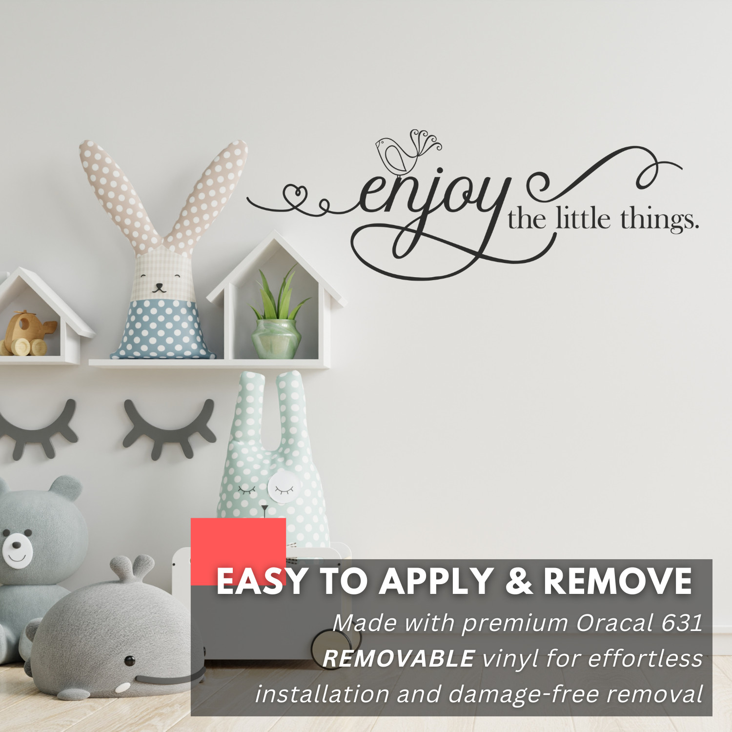 Motivational Wall Decal Quote – Enjoy the Little Things – Inspirational Decor