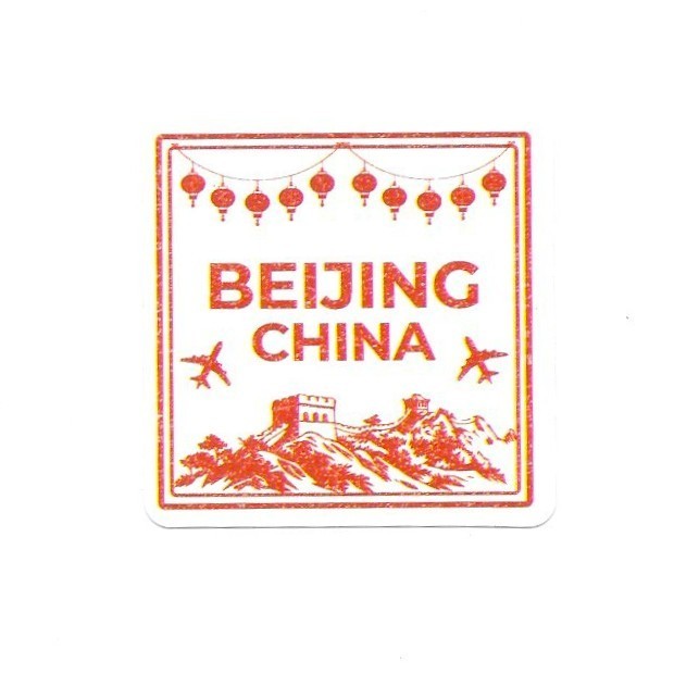 Beijing China Vinyl Sticker Great Wall Travel Souvenir Laptop Graphic Gift Art