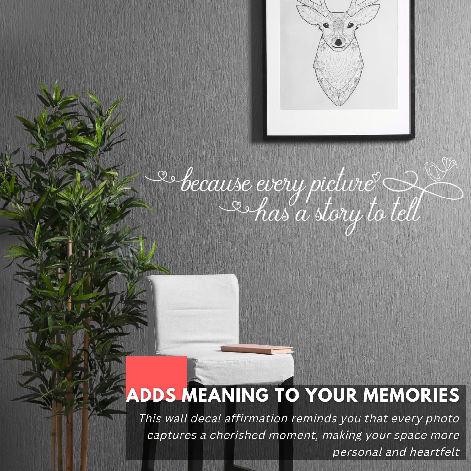 – Because Every Picture – Inspirational Family Love Wall Decal Sticker Quote …