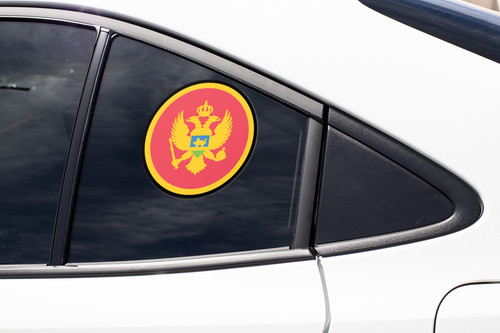 Montenegro Flag Circle Sticker Decal