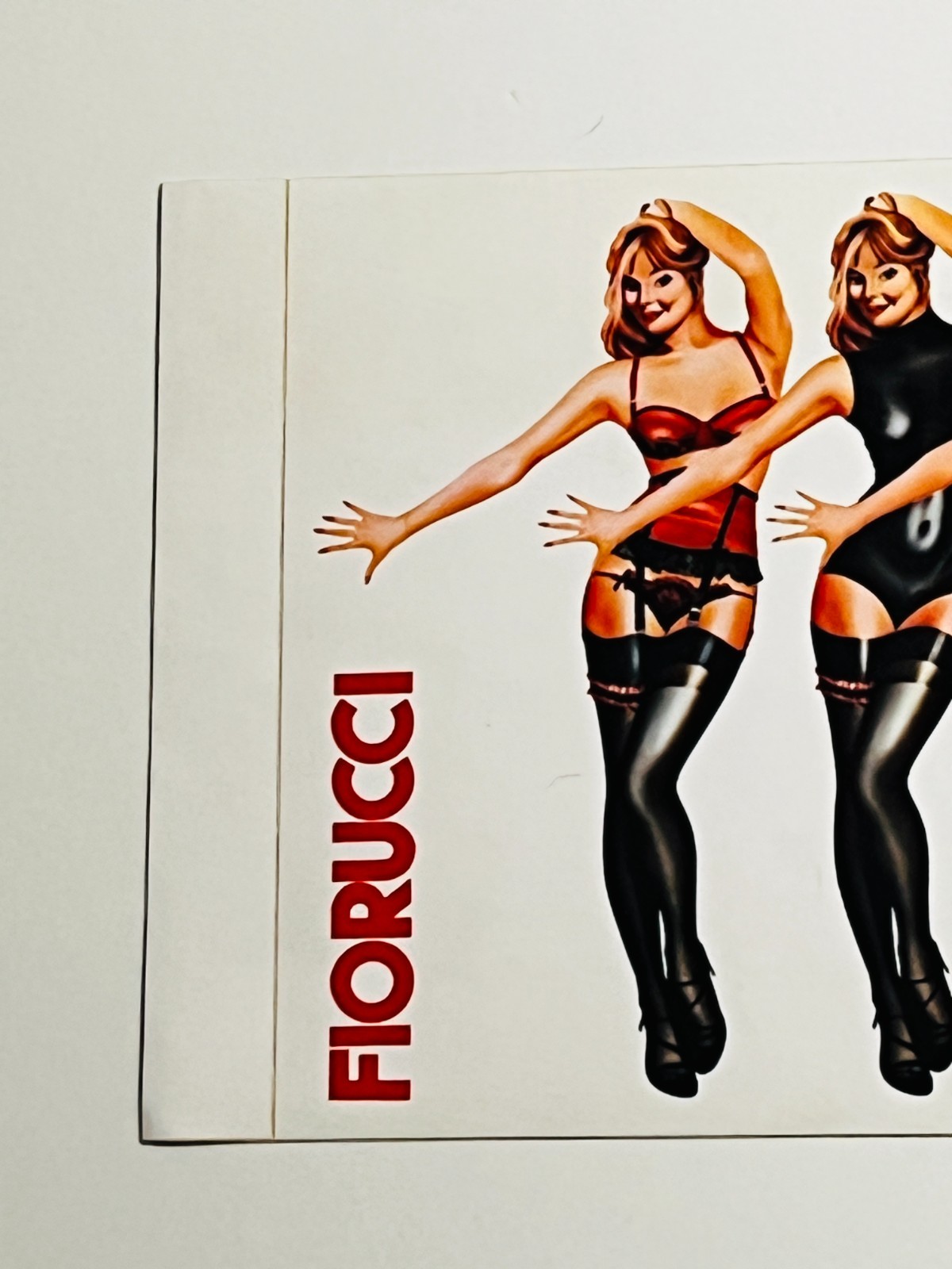 1974 FIORUCCI 7 Women in Lingerie Sticker Very RARE & Cool Milano !