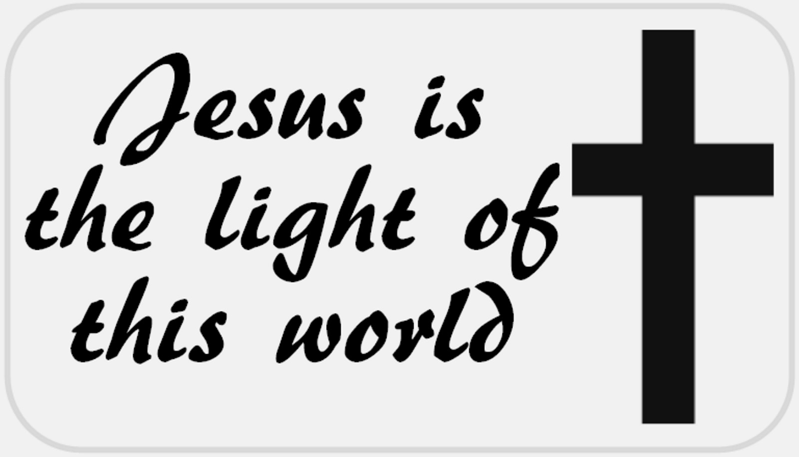 Jesus is The Light of This World – 50 Stickers Pack 2.25 x 1.25 inches – Cross