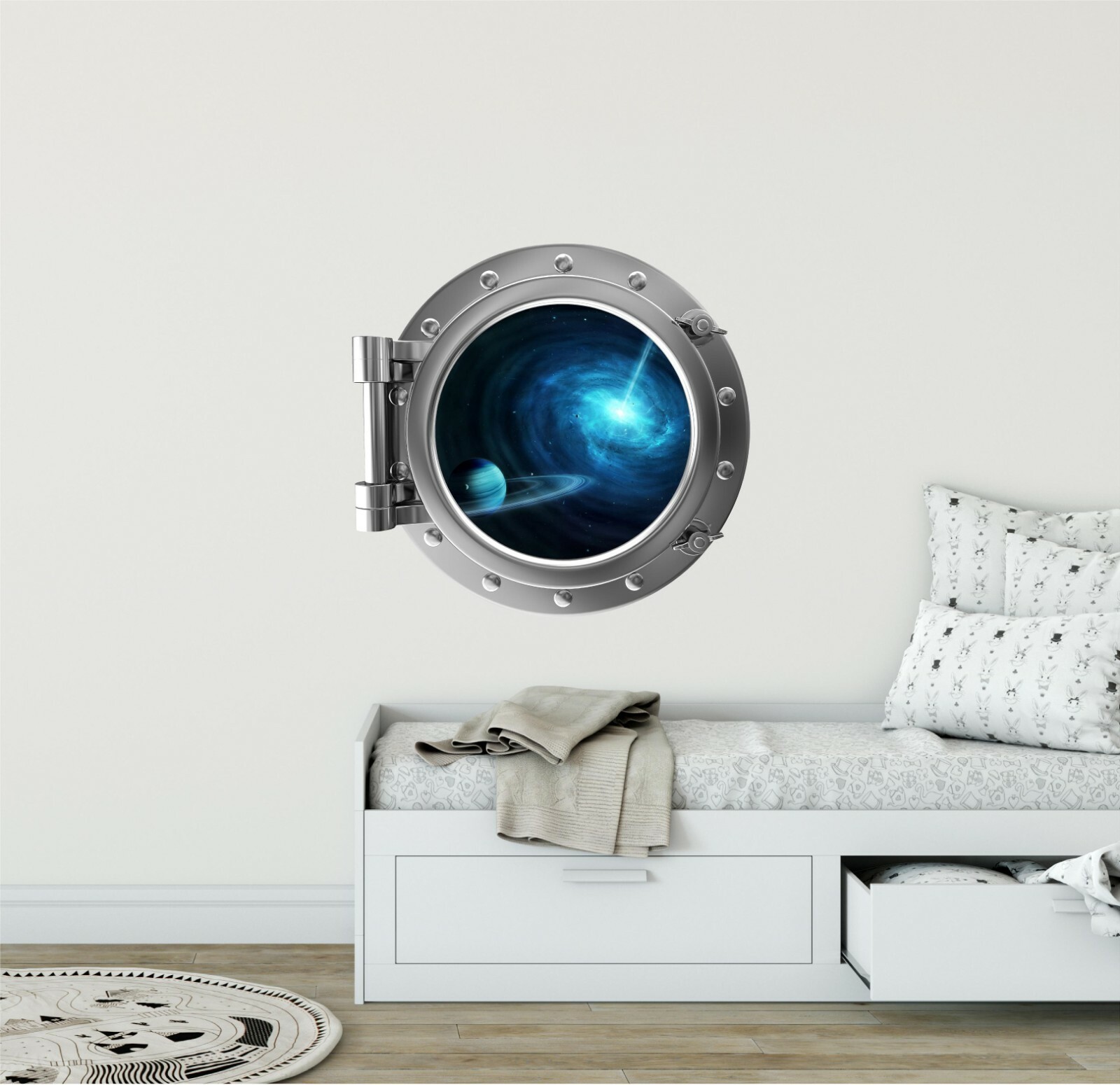 PortScape Exploding Star Space Porthole Window Wall Decal Vinyl Wall Sticker