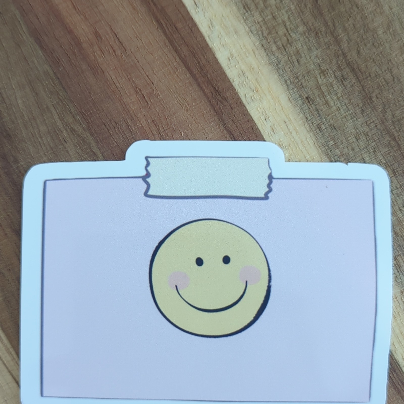 Pink Smiley Face Rectangle Sticker Decal – Yellow White Black Smiley Theme