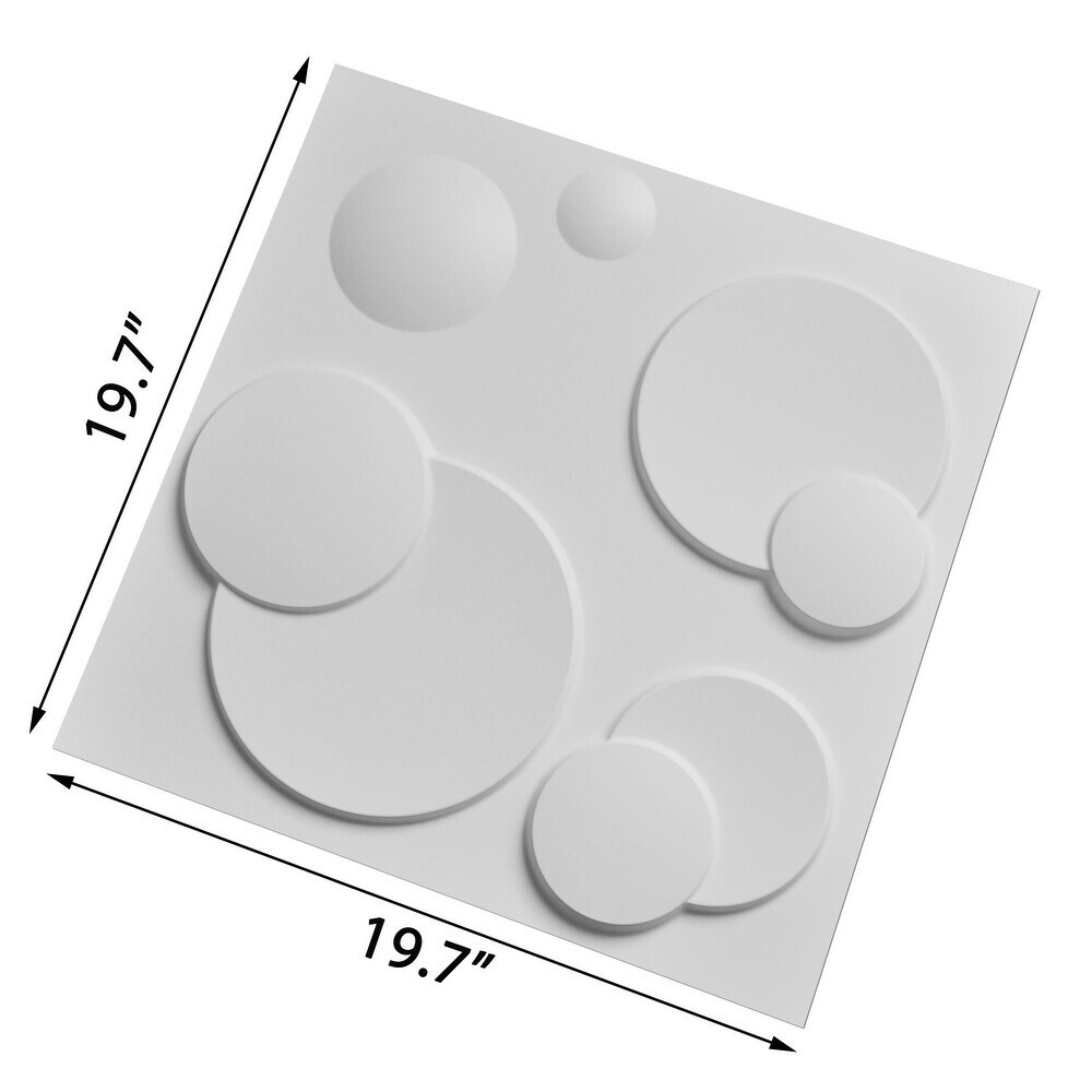 Art3D 3D Wall Panels White Bubble Decorative Modern Tiles (32 Square Feet)