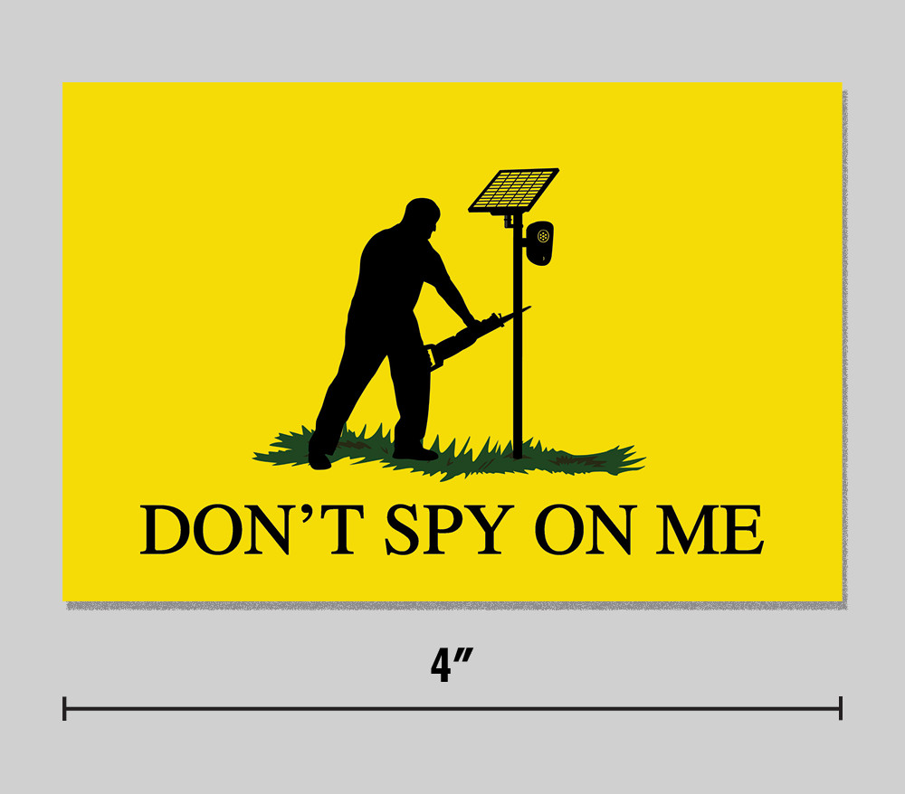 Anti-Flock Sticker "Don't Spy On Me" Surveillance Gadsden Flag 3.75" Vinyl Decal