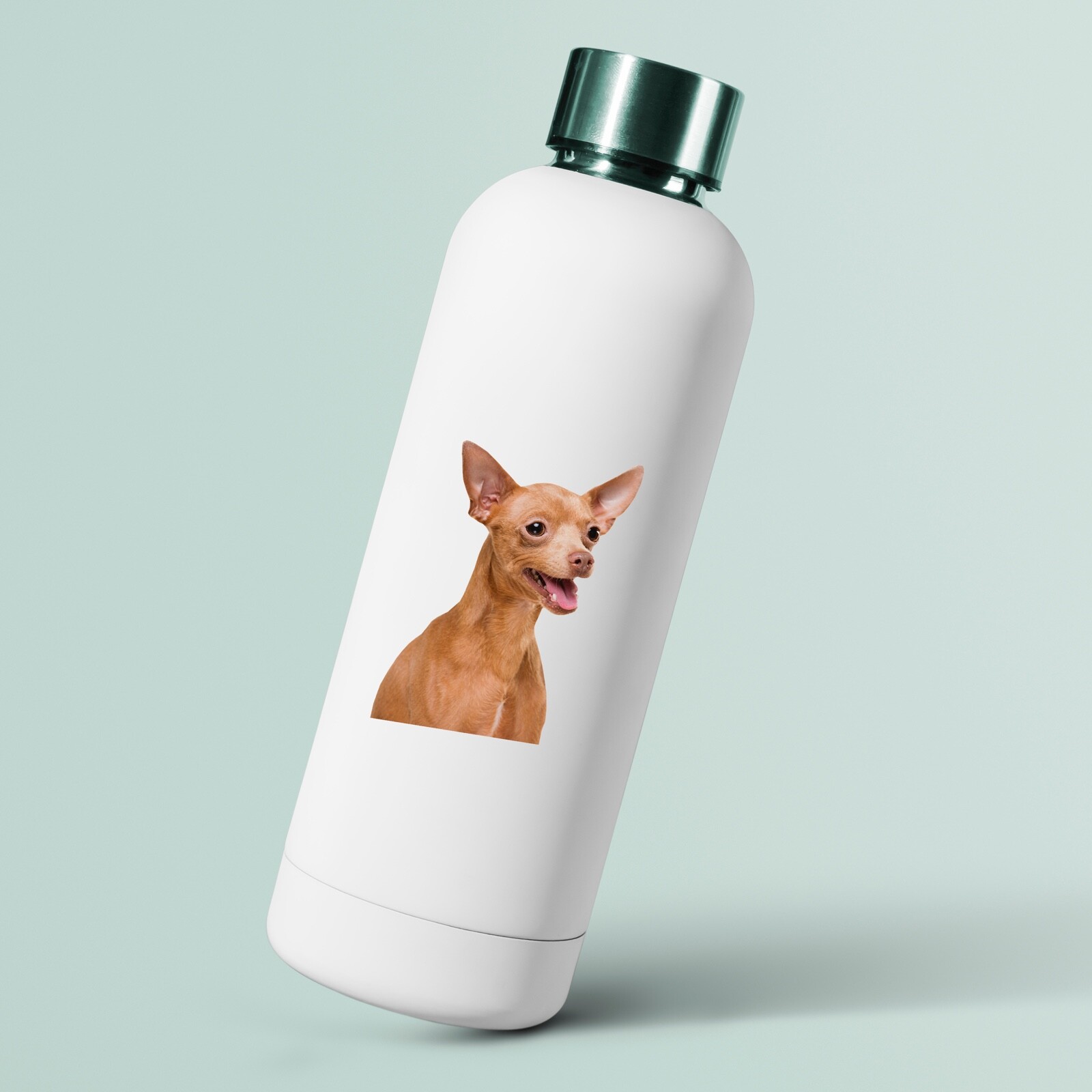 Smiling Cute Brown Chihuahua Sticker Car Decal Peeking Dog Vinyl Bumper Window