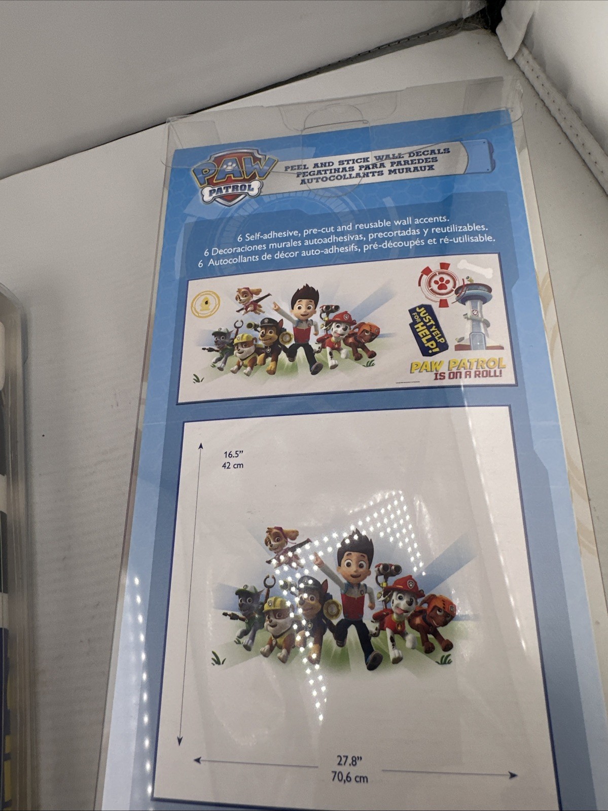 2 Packs New & Sealed Paw Patrol Wall Decals 37 2015 & 6 2014 Peel And Stick