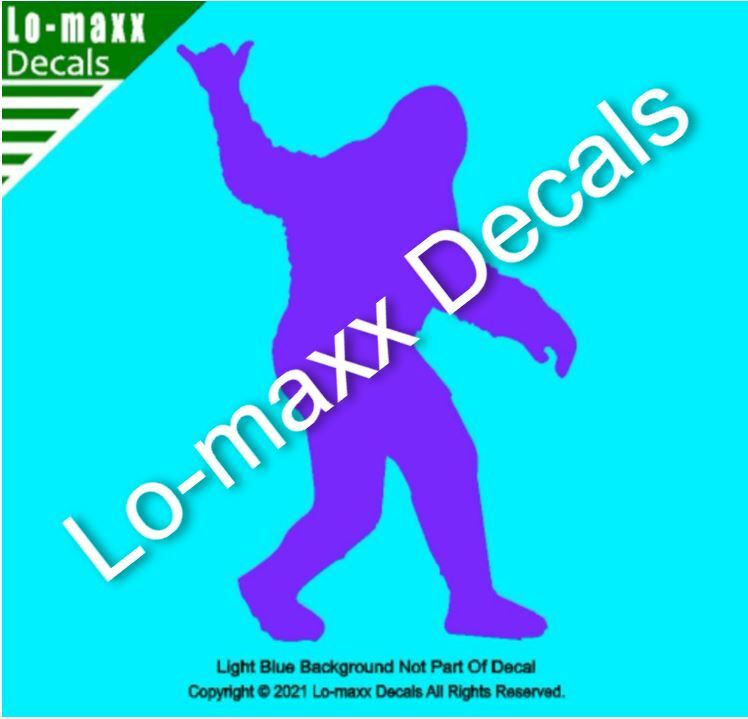 Bigfoot Hang Loose Shaka Original Art Superior Quality Die Cut Vinyl Decal