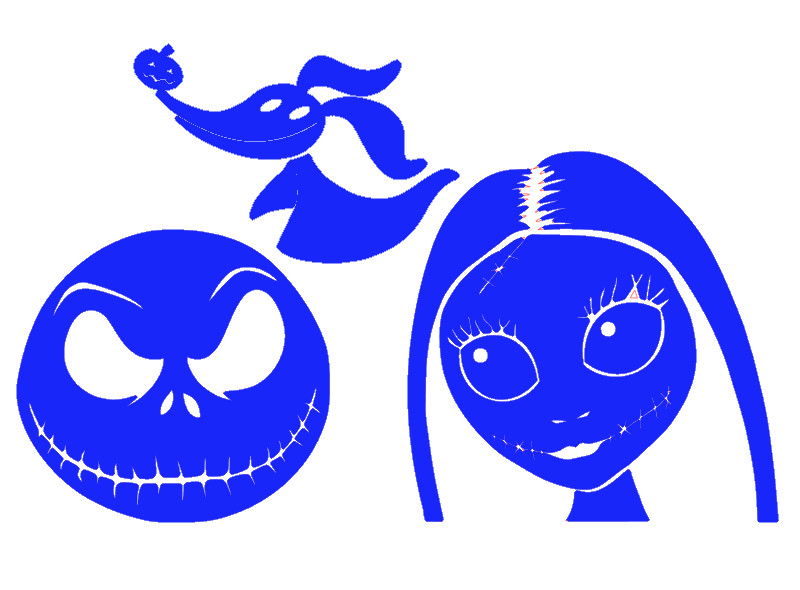 JACK SKELLINGTON FAMILY, SALLY, ZERO DOG GHOST, Decal Sticker for Car, Laptop
