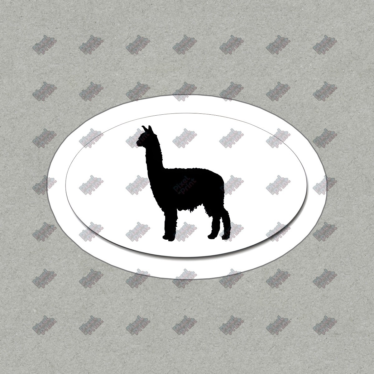 Cute Black Llama Vinyl Sticker Durable Decal for Laptops, Water #573505