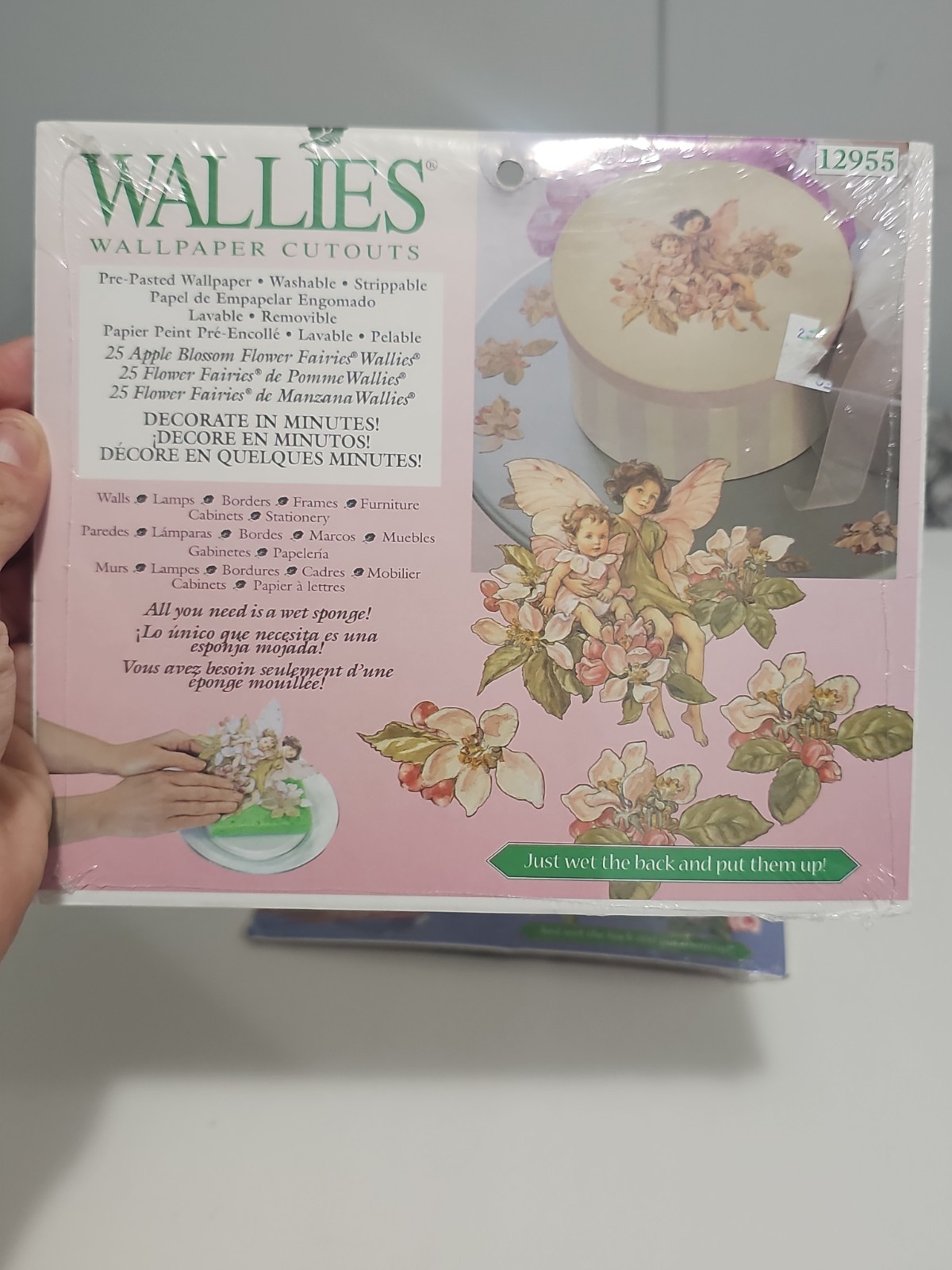 Wallies 12955 & 12106 Flower Fairies Floral Wallpaper Cutouts PrePasted Washable