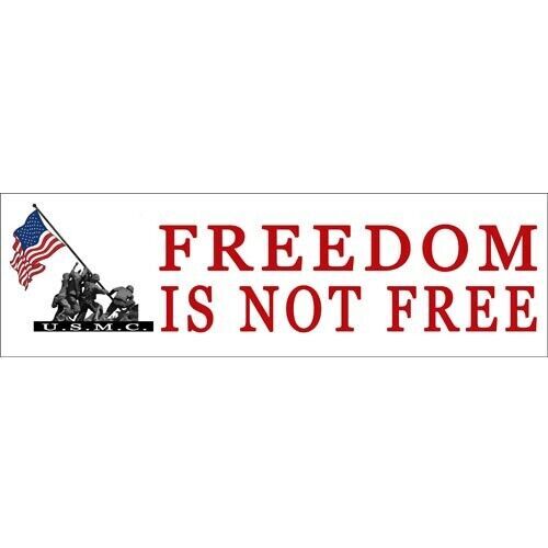 Freedom is not Free Sticker Decal veteran vet military war