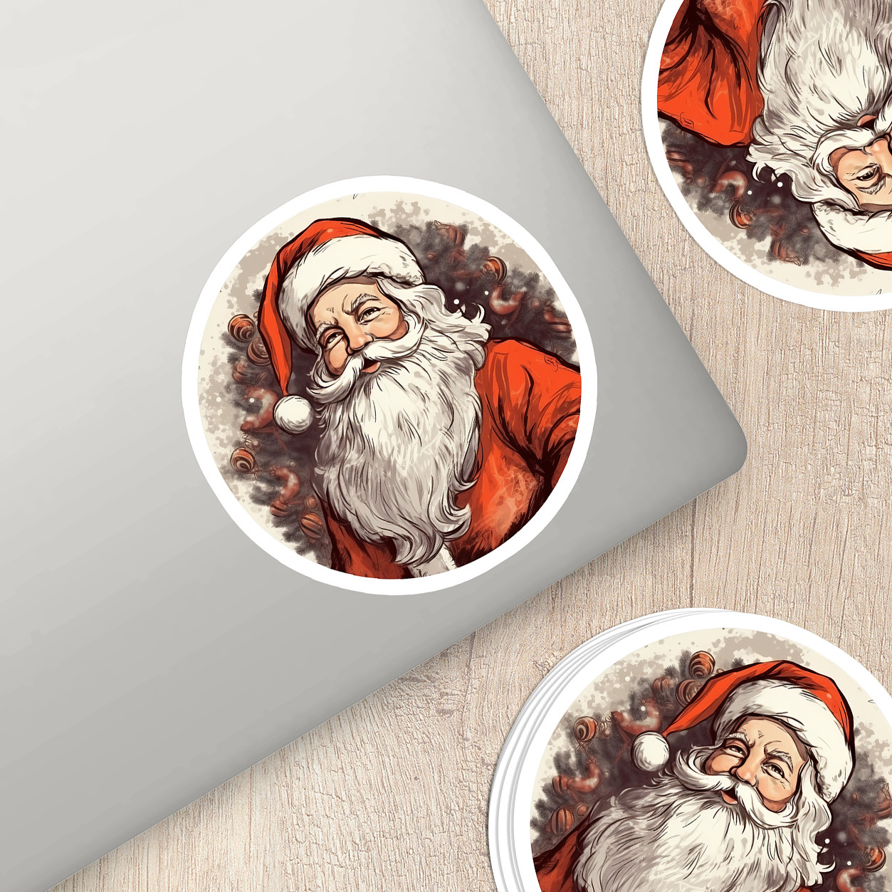 Santa Claus Vinyl Sticker – Bring the Magic of Christmas Anywhere