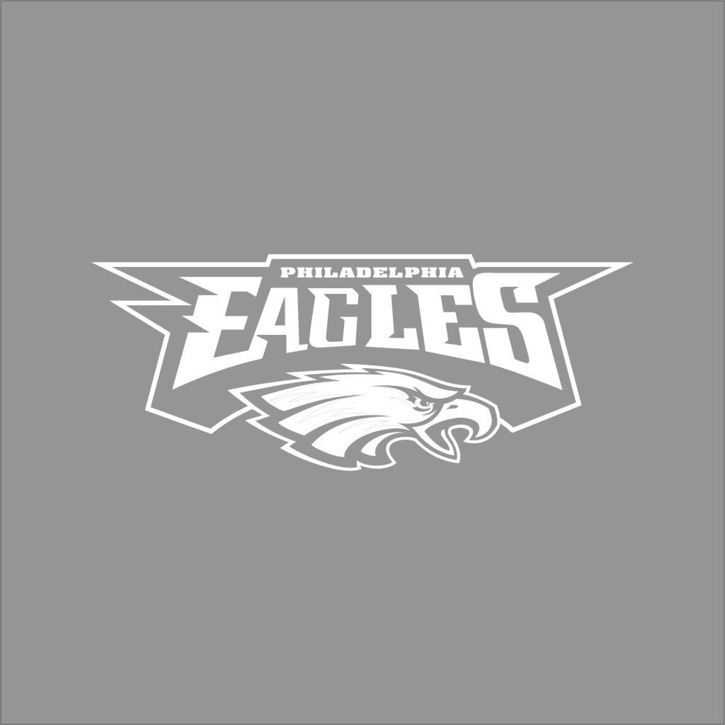 Philadelphia Eagles #2 NFL Team Logo 1 Color Vinyl Decal Sticker Car Window Wall
