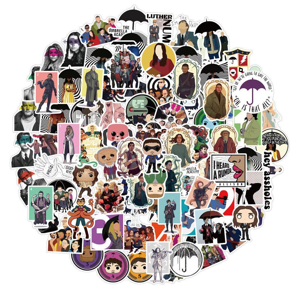 UMBRELLA ACADEMY Stickers [C] #1 2 3 4 5 6 POGO The TV Show ~ VINYL Waterproof