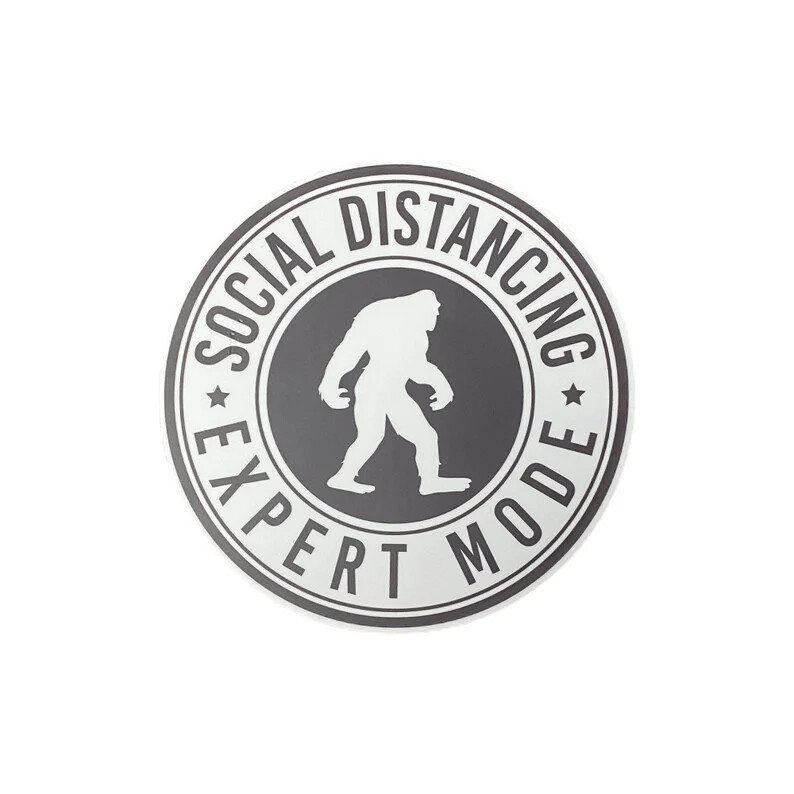 Bigfoot Social Distancing Decal- Social Distancing Decal- Bigfoot- Sasquatch