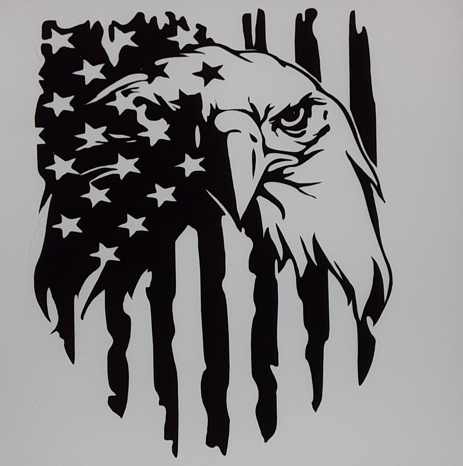 Eagle Flag Decal 5×4, Color Choice, Car, Home, Craft