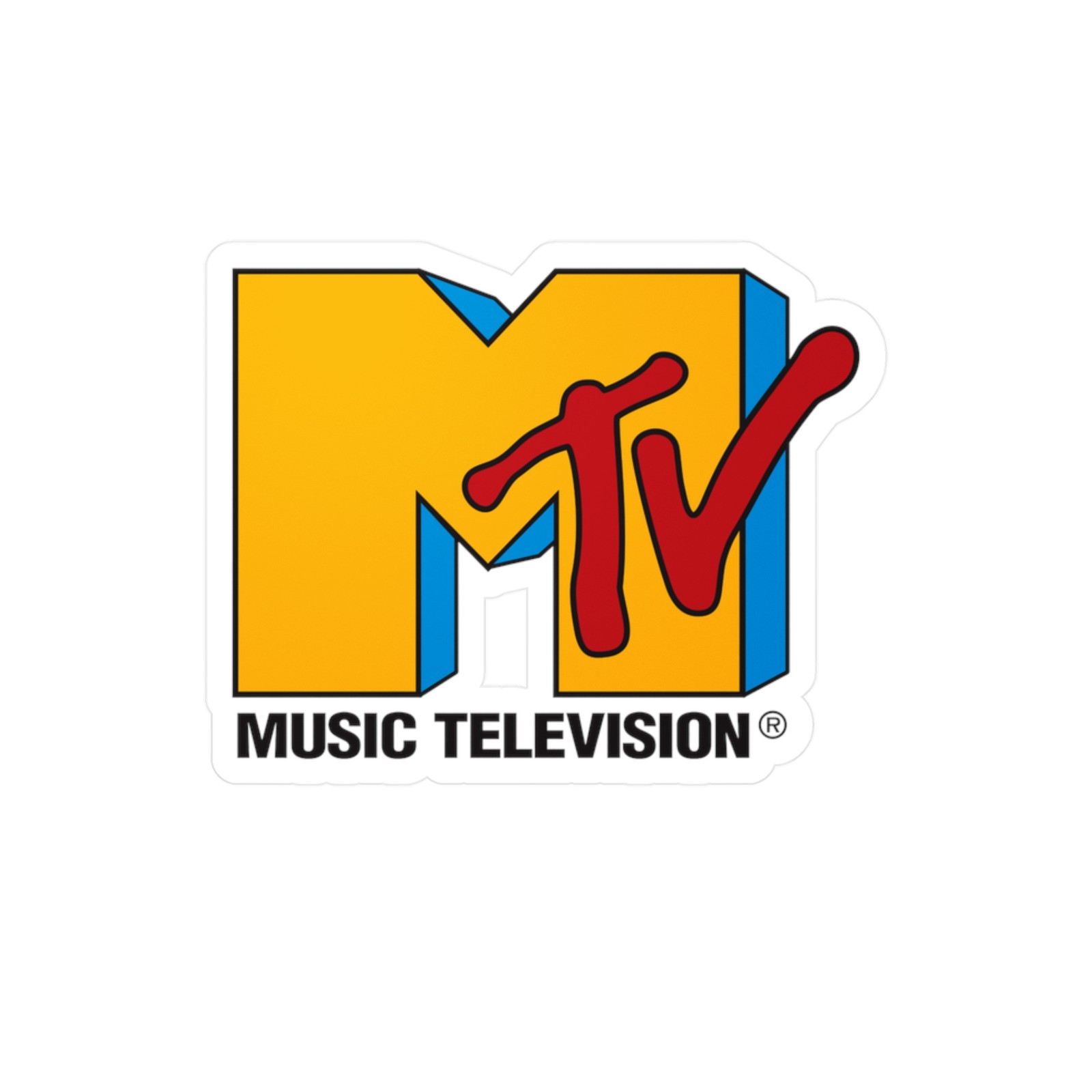 Retro MTV Music Television Vinyl Decals | Stickers for Laptops, Water