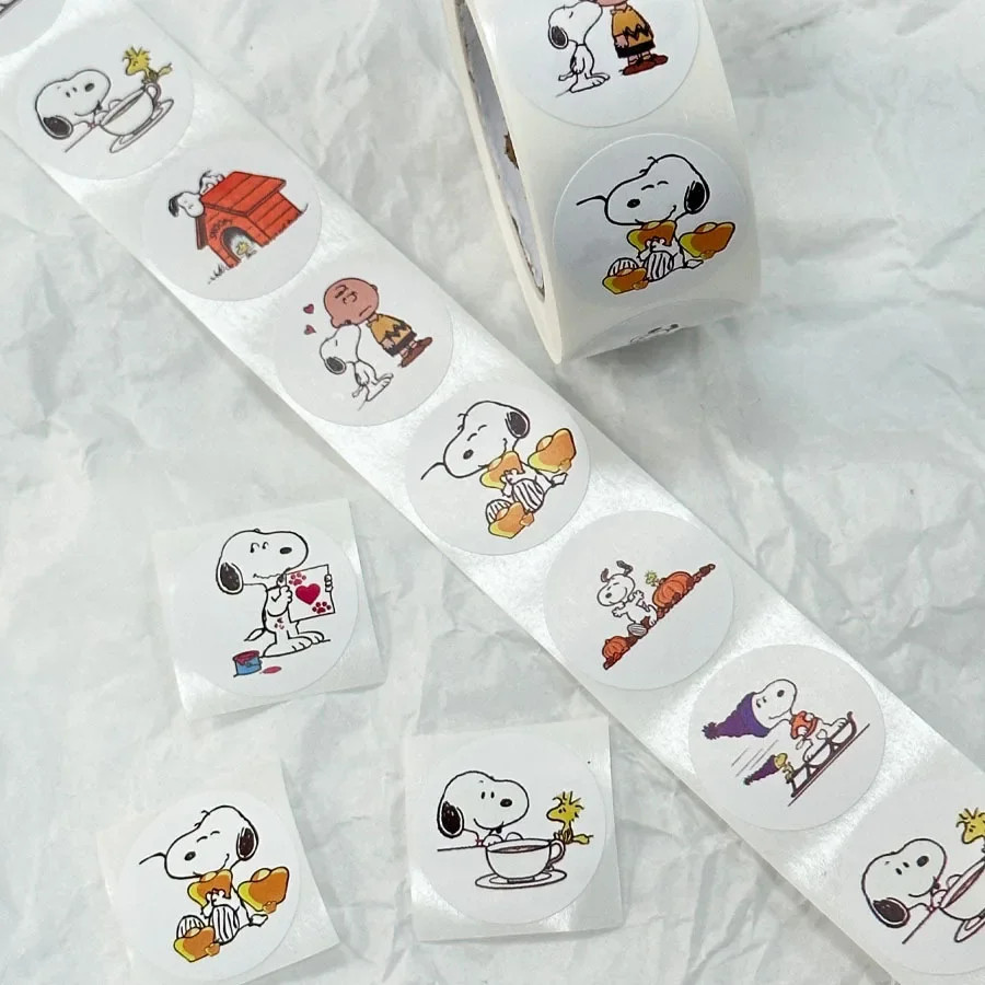 500Pcs Snoopy Cute Stickers Cartoon Anime Derivative Peripherals Creative Doodle