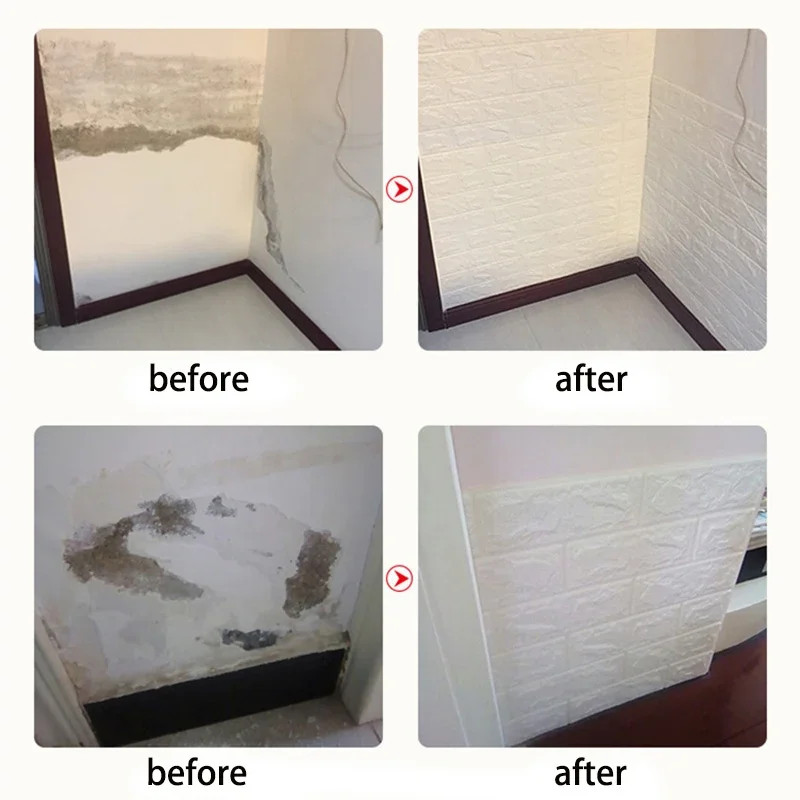 3D Soft Foam Brick Wallpaper Roll Self Adhesive Waterproof Wall Stickers 70x200c