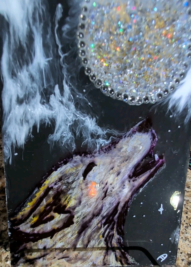 Glass Canvas With Resin Pour Seal