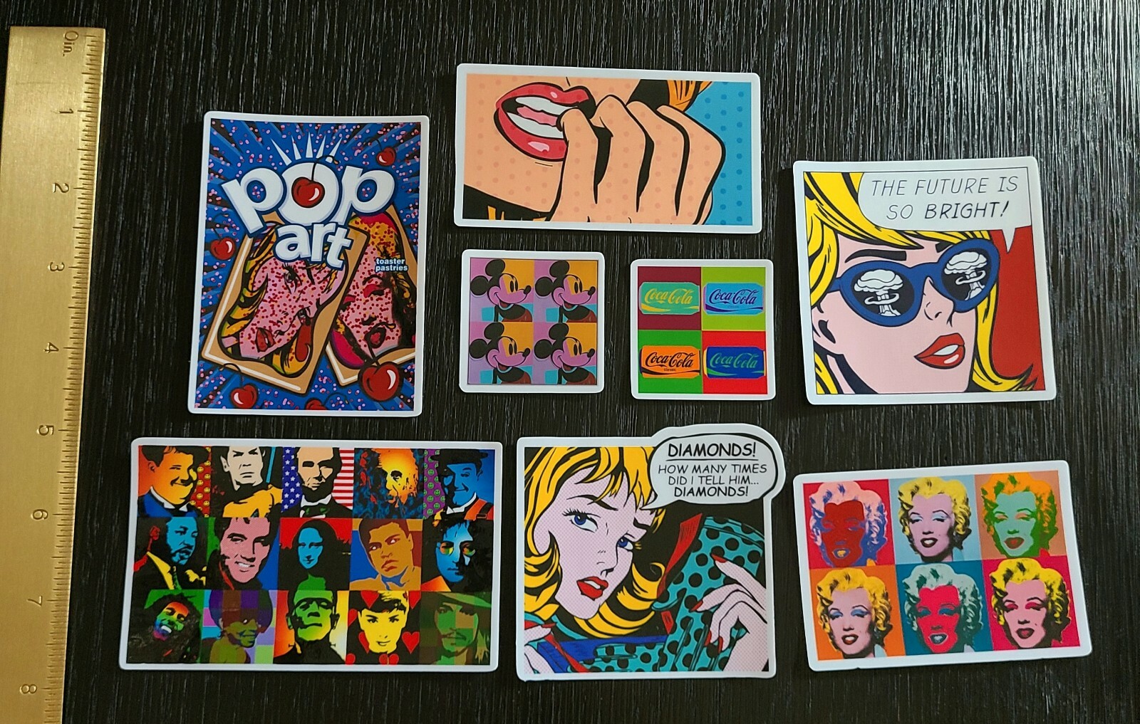 Comic Pop Art 8 Sticker Pack HD High Gloss Vinyl *Free Shipping*