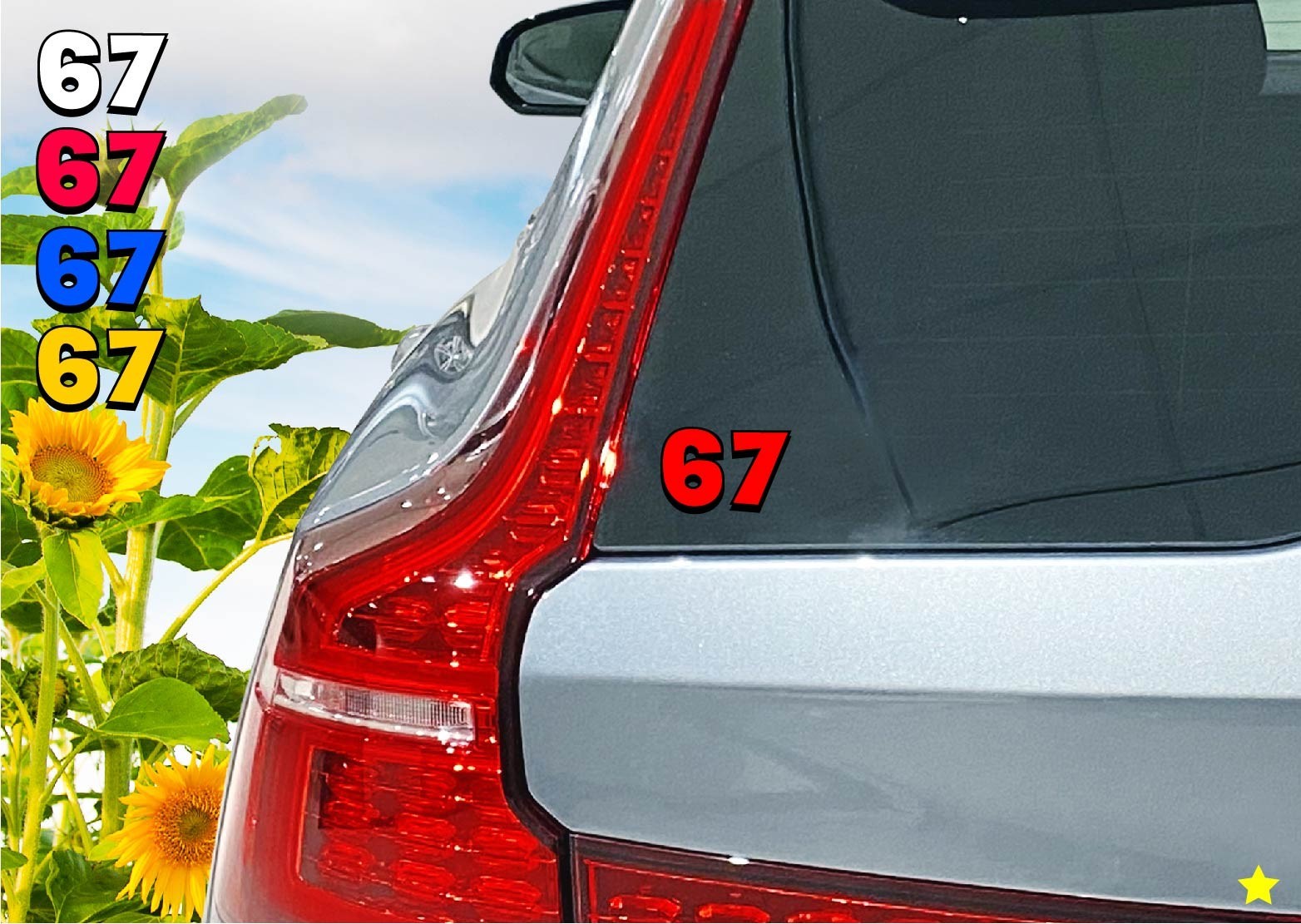 67 Decal Sticker Printed Die Cut Meme Trending Trend Post 6 7 Mid Beep Teen Gift