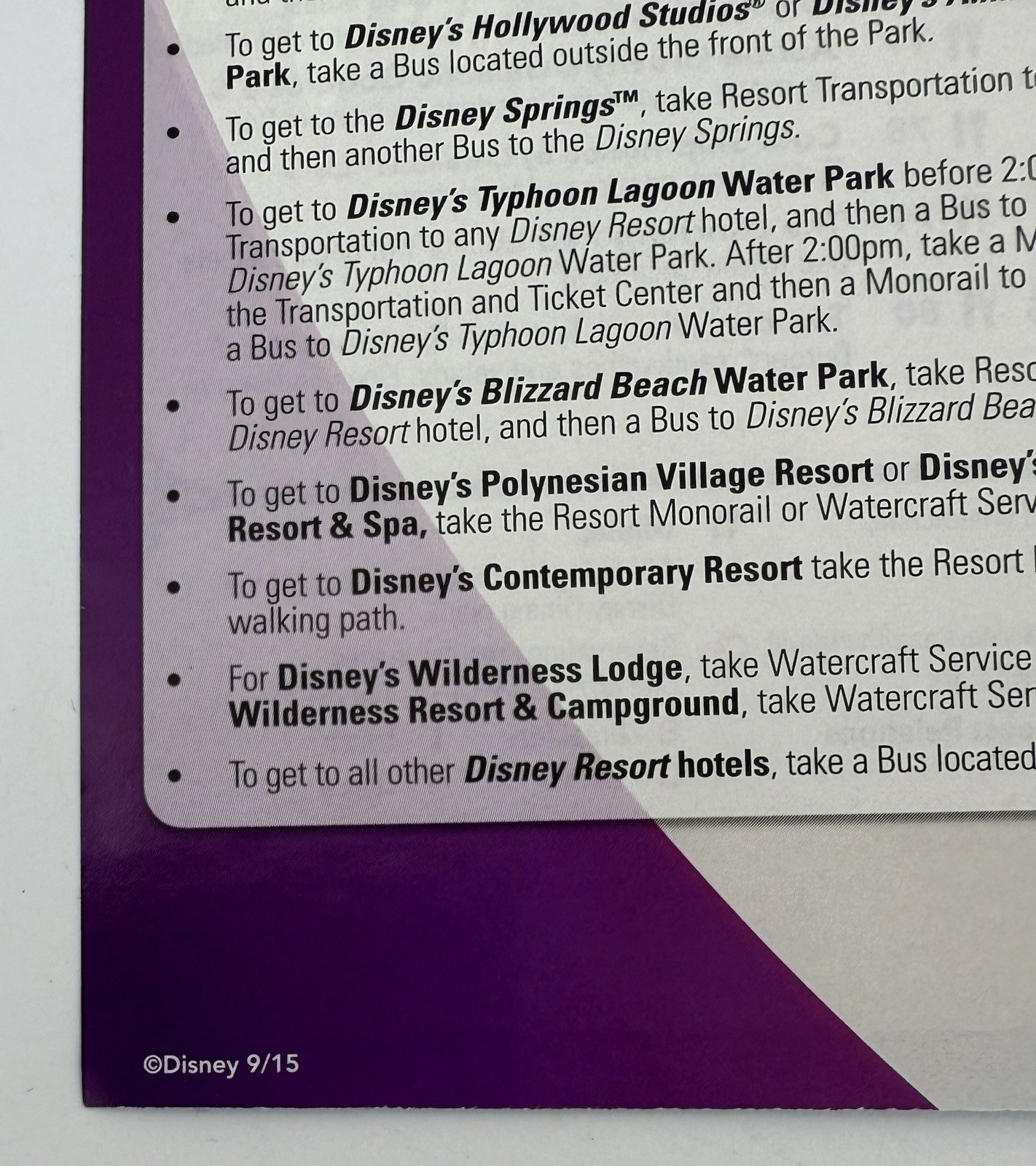 Walt Disney World Magic Kingdom Fall 2015 Park Guide Map "Move It Shake It”