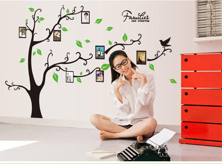 DIY Removable Vinyl Wall Decal Family picture frame tree Sticker Home Decor