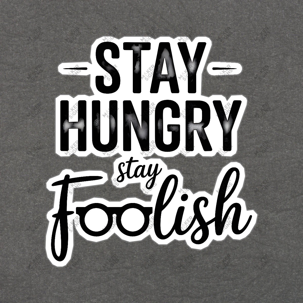 Motivational Stay Hungry Stay Foolish Wall Art Inspirational Quote #7751