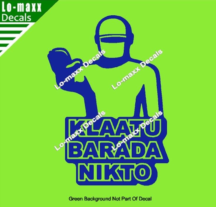 Gort Robot The Day The Earth Stood Still 1951 Sci Fi Klaatu Barada Nicto Decal