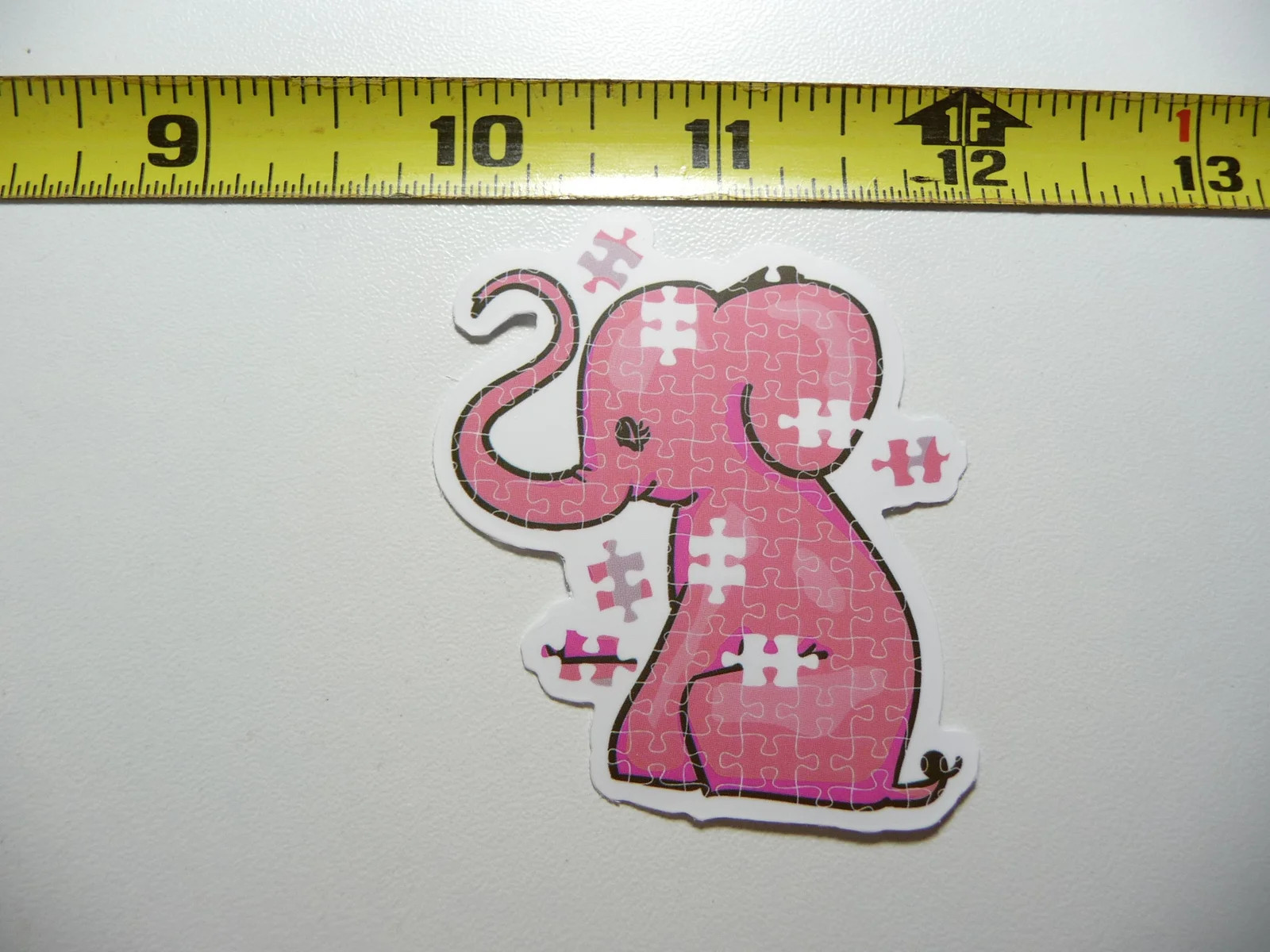 AUTISM SUPPORT SMALL STICKER DECAL ELEPHANT PUZZLE PIECES HEARTS AWARENESS