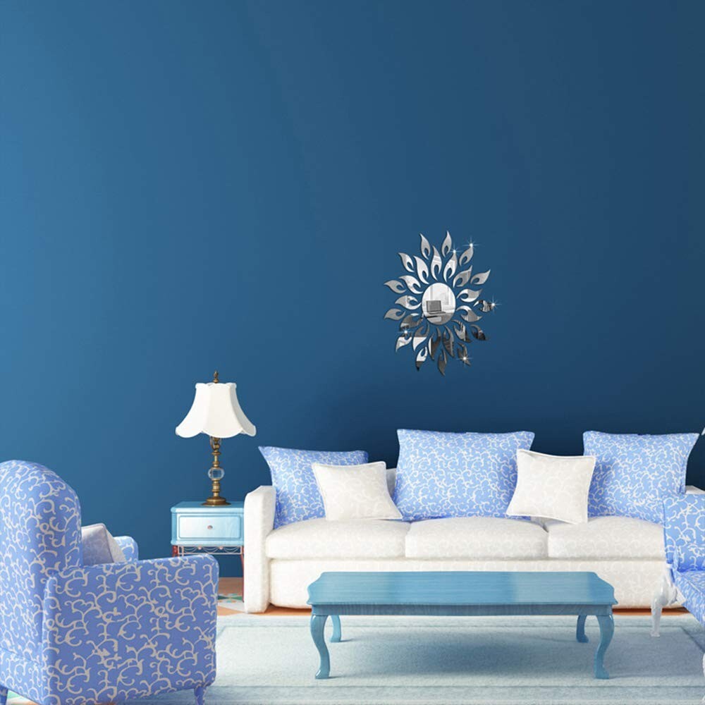 2 x Sunflower Mirror Wall Stickers Decor Acrylic DIY Self-Adhesive Wall 🔥NEW🔥