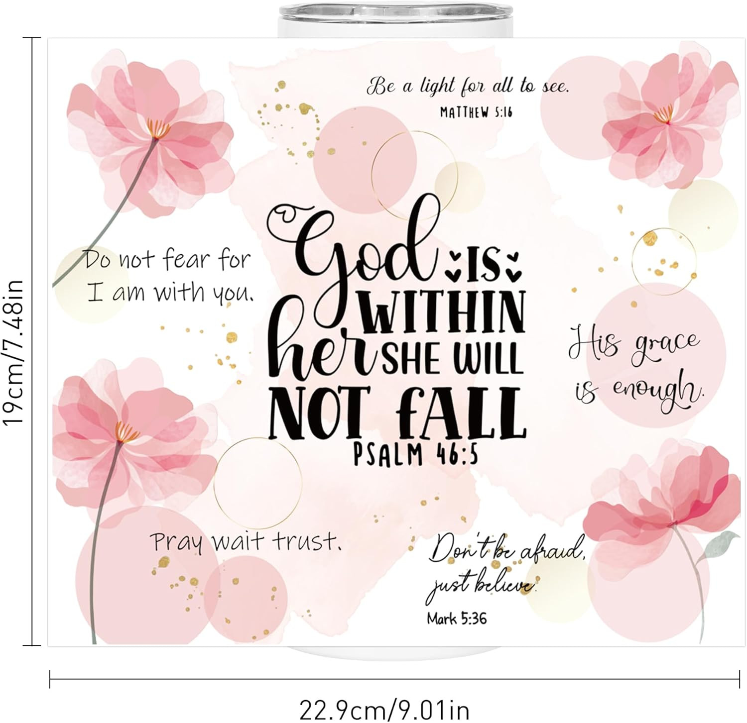 UV DTF Cup Wraps Sticker – 4 Sheets Bible Verse UV DTF Transfer for 20 Oz Glass,